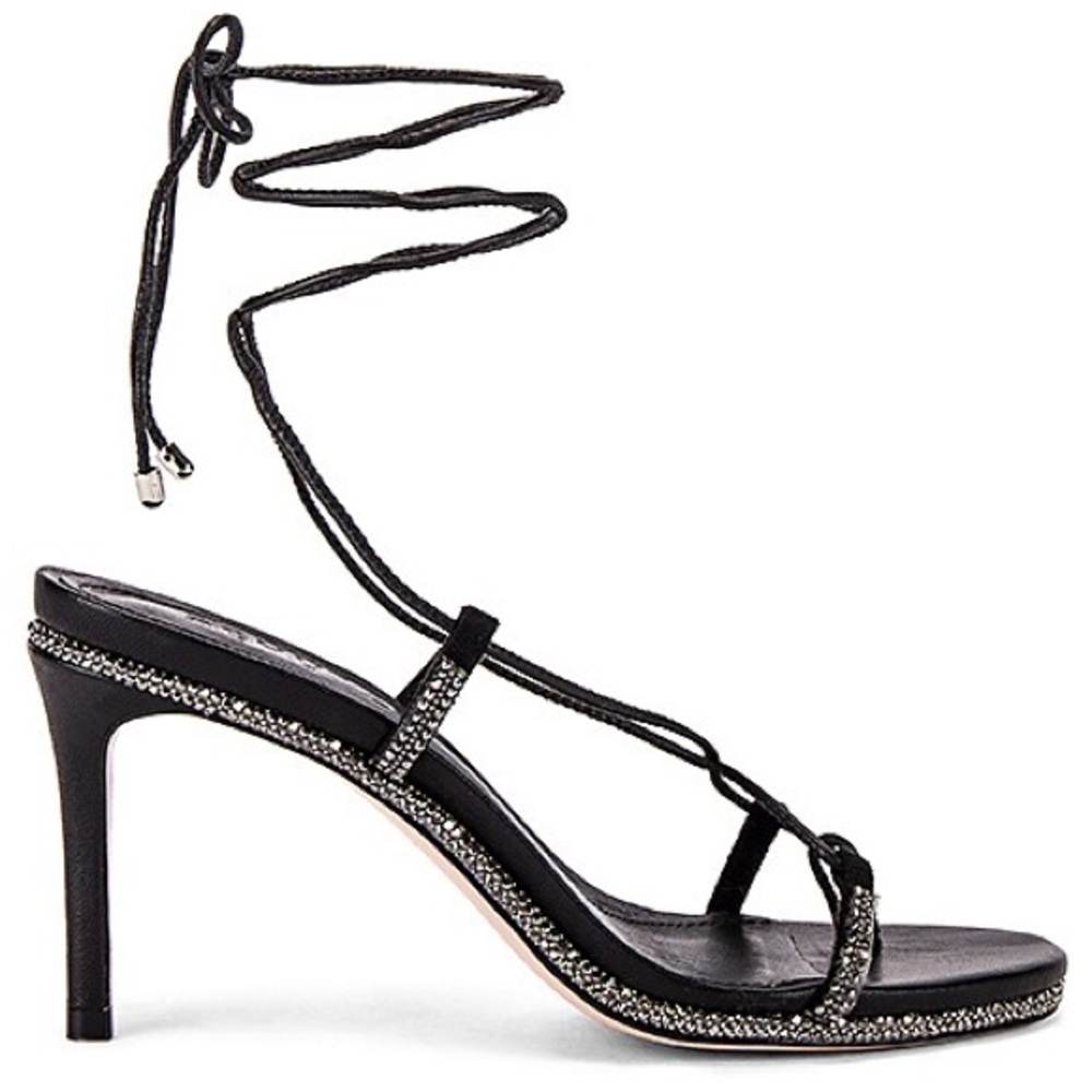 Schutz Georgia Love Heeled Sandal in Black